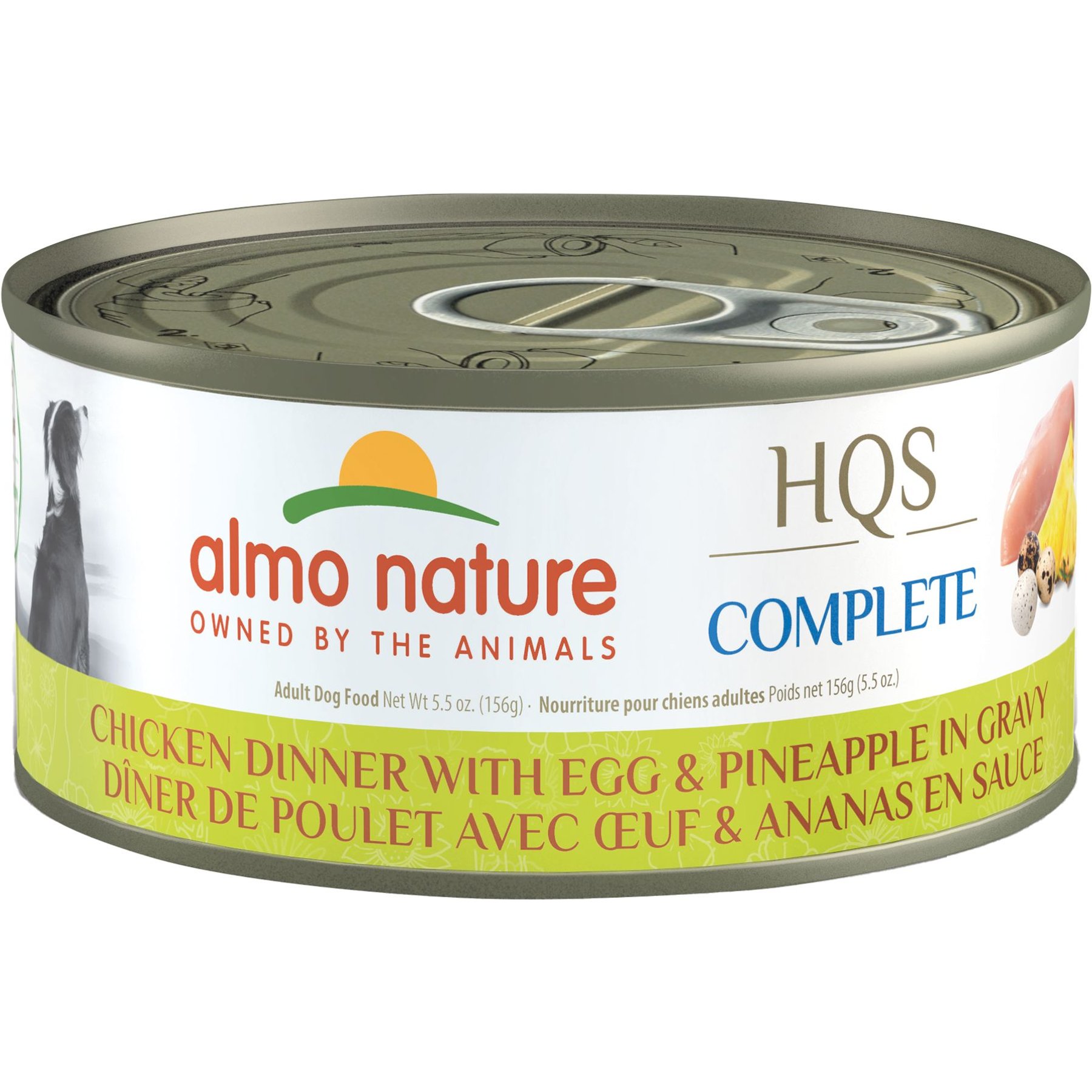 Almo Nature Complete HQS Chicken Dinner with Egg & Pineapple Dog Food, 5.5-oz, case of 12