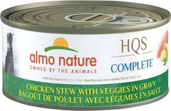 Almo Nature HQS Complete Chicken Stew with Veggies Canned Dog Food, 5.5-oz can, case of 12