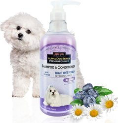 Alpha Dog Series 2-in-1 Bright White Formula Scent Dog Shampoo & Conditioner, 26.4-fl oz bottle