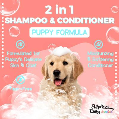 Show full view: Alpha Dog Series 2-in-1 Puppy Formula Scent Dog Shampoo & Conditioner, 26.4-fl oz bottle slide 2 of 8