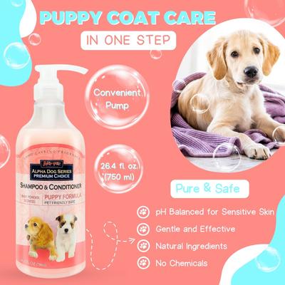 Show full view: Alpha Dog Series 2-in-1 Puppy Formula Scent Dog Shampoo & Conditioner, 26.4-fl oz bottle slide 3 of 8
