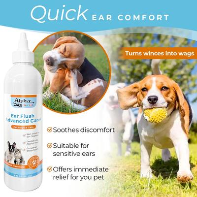 Show full view: Alpha Dog Series Advanced Soothing Otic Solution Dog, Cat & Small Pet Ear Cleaner, 8-fl oz bottle slide 4 of 7