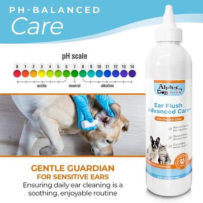 Show full view: Alpha Dog Series Advanced Soothing Otic Solution Dog, Cat & Small Pet Ear Cleaner, 8-fl oz bottle slide 5 of 7