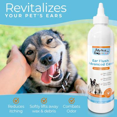 Show full view: Alpha Dog Series Advanced Soothing Otic Solution Dog, Cat & Small Pet Ear Cleaner, 8-fl oz bottle slide 3 of 7