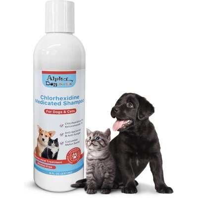 Alpha Dog Series Alpha Dog Series Chlorhexidine & Ketoconazole Scent Dog, Cat & Small Pet Shampoo, 8-fl oz bottle
