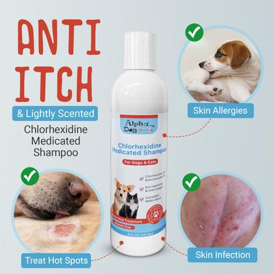 Show full view: Alpha Dog Series Chlorhexidine & Ketoconazole Scent Dog, Cat & Small Pet Shampoo, 8-fl oz bottle slide 6 of 7