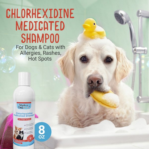 Show full view: Alpha Dog Series Chlorhexidine & Ketoconazole Scent Dog, Cat & Small Pet Shampoo, 8-fl oz bottle slide 3 of 7