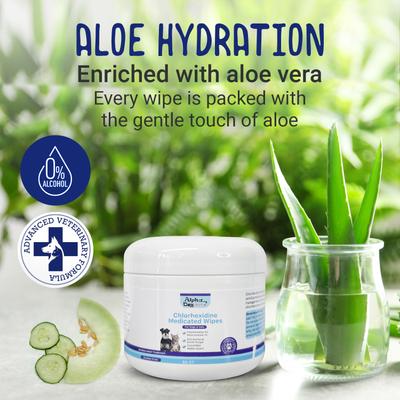 Show full view: Alpha Dog Series Chlorhexidine & Ketoconazole Scent Dog, Cat & Small Pet Wipes, 50 counts slide 2 of 7