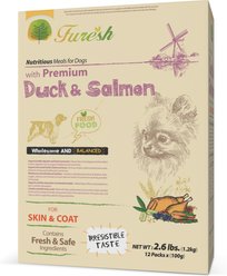 Alpha Dog Series FURESH Skin & Coat Recipe Limited Ingredient Duck & Salmon Recipe Dry Dog Food, 2.6-lb box