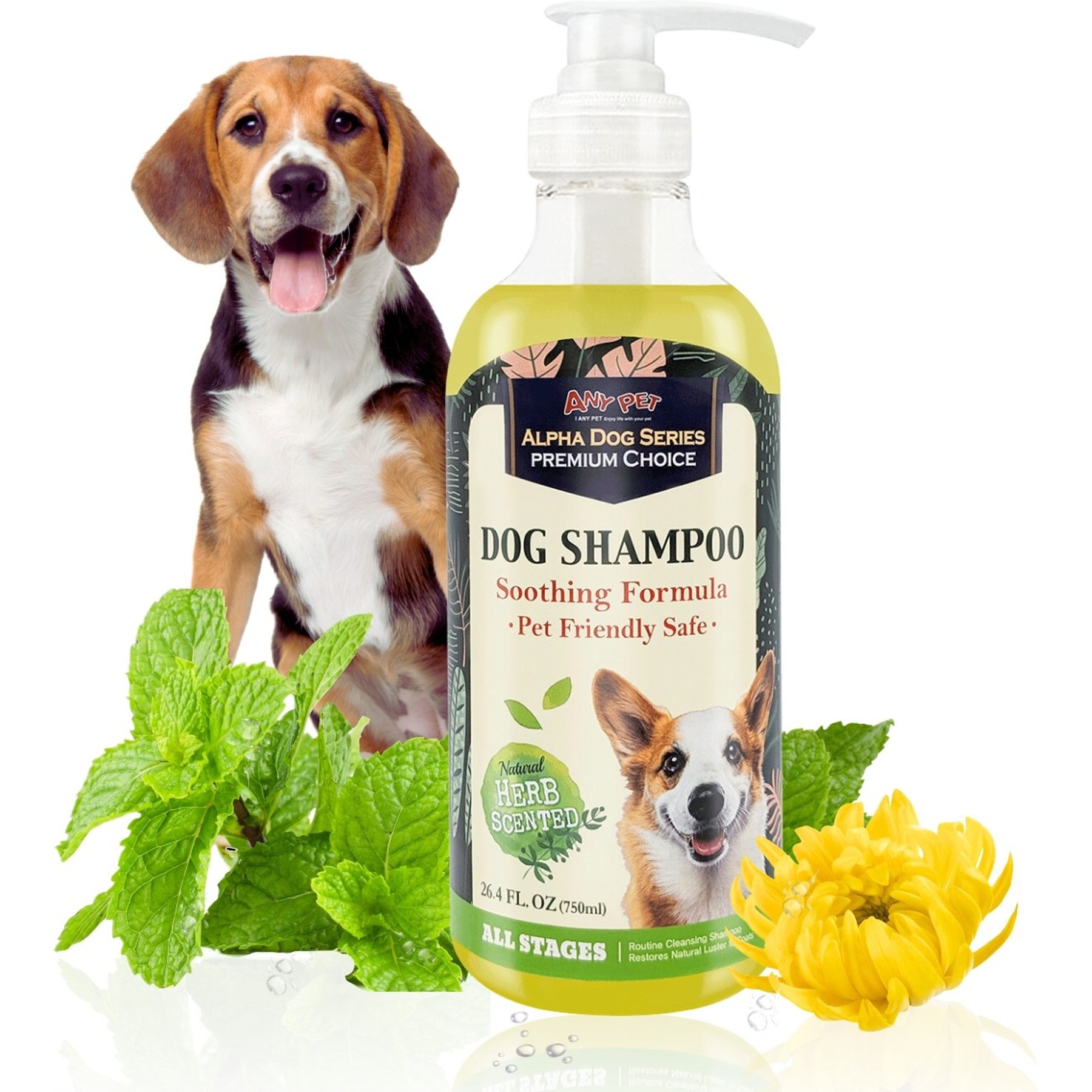 Alpha Dog Series Herbal Flea & Tick Formula Scent Dog Shampoo & Conditioner, 26.4-fl oz bottle