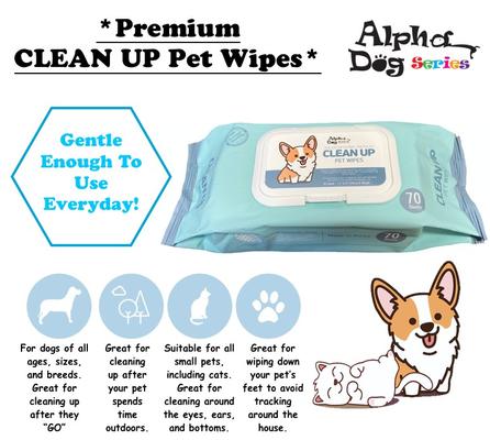 Show full view: Alpha Dog Series Unscented Dog Clean Up Wipes, 70 count slide 3 of 6