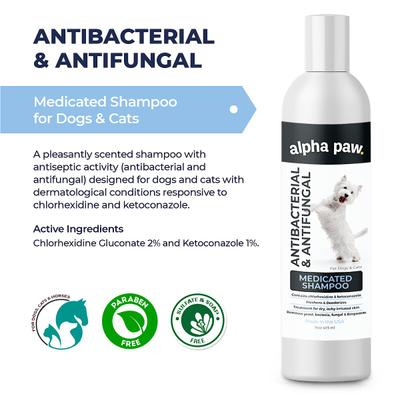 Show full view: Alpha Paw Antibacterial & Antifungal Medicated Dog & Cat Shampoo, 16-fl oz bottle slide 5 of 5