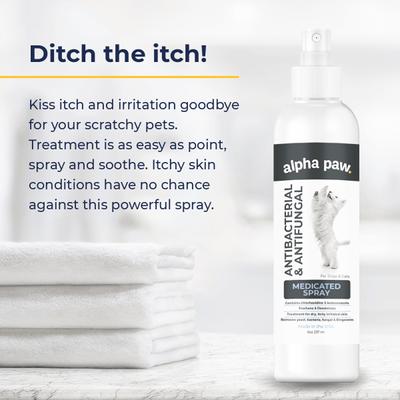 Show full view: Alpha Paw Antibacterial & Antifungal Medicated Dog & Cat Spray, 8-fl oz bottle slide 5 of 6