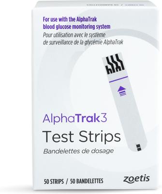 Show full view: AlphaTRAK 3 Test Strips for Blood Glucose Monitoring System for Cats, Dogs, & Horses, 50 strips slide 1 of 11
