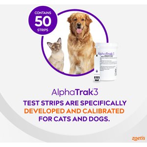 AlphaTRAK 3 Test Strips for Blood Glucose Monitoring System for Cats, Dogs, & Horses, 50 strips