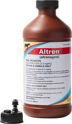 Show full view: Altren (Altrenogest) Solution for Horses, 1000-mL slide 3 of 4