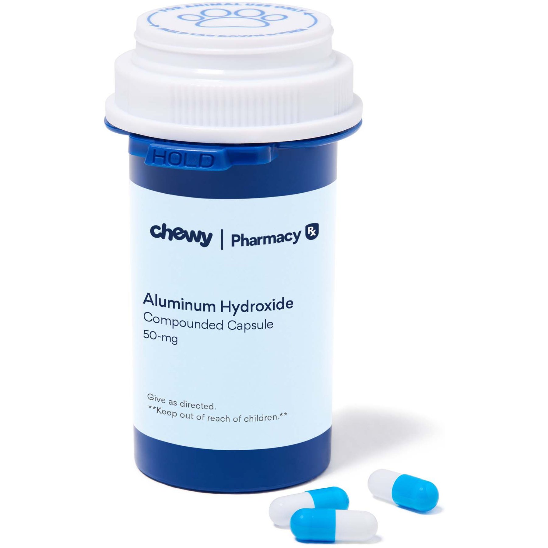Aluminum Hydroxide Compounded Capsule, 50 mg, 90 capsules for Veterinary use