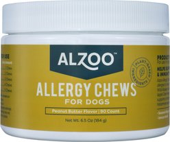 ALZOO Allergy Soft Chews Supplement for Dogs, 90 count