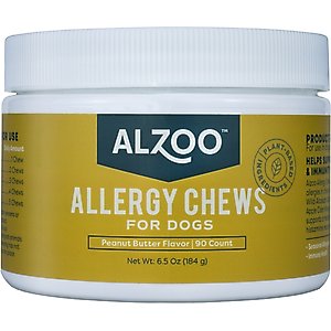 ALZOO Allergy Soft Chews Supplement for Dogs, 90 count