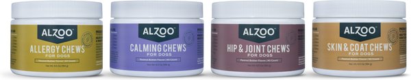 ALZOO Allergy Soft Chews Supplement for Dogs, 90 count