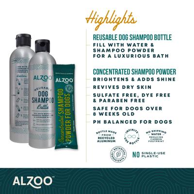 Show full view: ALZOO Concentrated Dog Shampoo Powder Kit, Vanilla Scent, 16-fl oz bottle slide 6 of 9