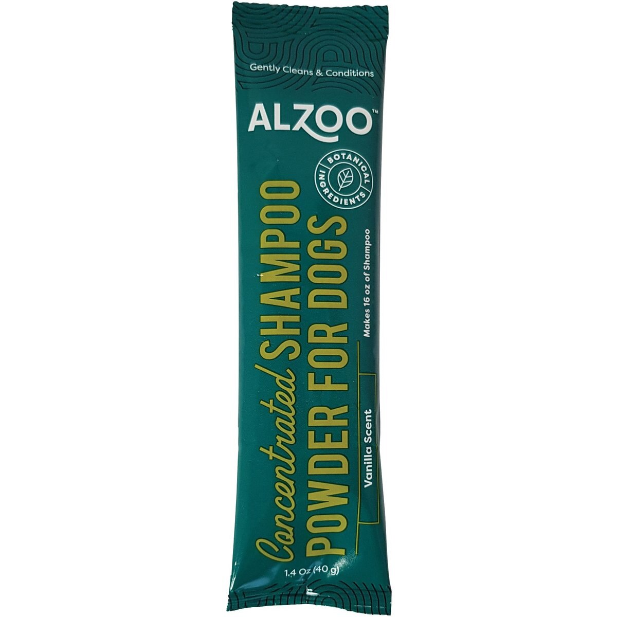 ALZOO Concentrated Dog Shampoo Powder Refill, Vanilla Scent, 1.4-fl oz pouch