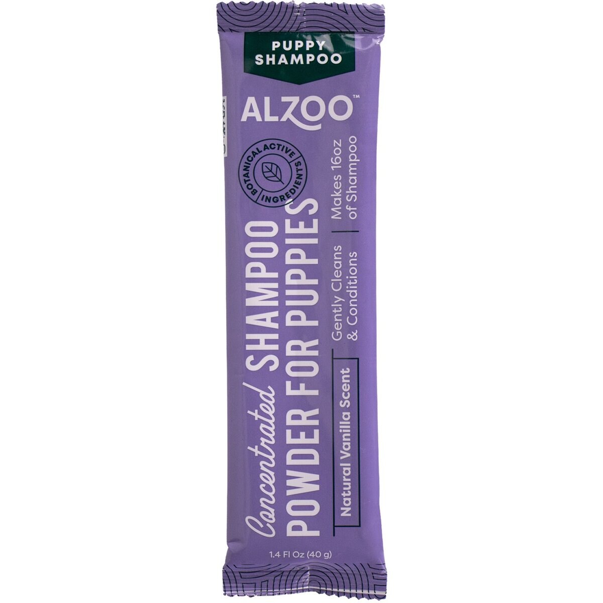 ALZOO Concentrated Puppy Shampoo Powder Refill, Vanilla Scent, 1.4-fl oz pouch