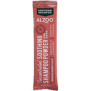 ALZOO Concentrated Soothing Dog Shampoo Powder Refill, Vanilla Scent, 1.4-fl oz pouch