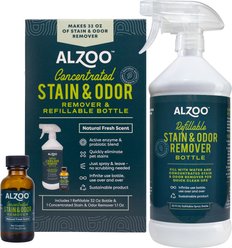 ALZOO Concentrated Stain & Odor Remover Dog & Cat Cleaner & Stain Remover, 32-fl oz bottle