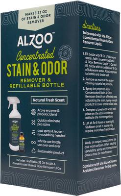 Show full view: ALZOO Concentrated Stain & Odor Remover Dog & Cat Cleaner & Stain Remover, 32-fl oz bottle slide 4 of 9