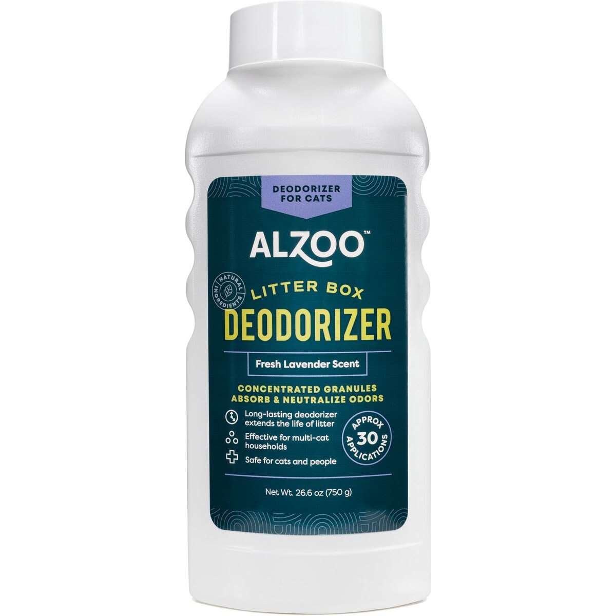ALZOO Deodorizer Scented Cat Litter Deodorizer, Fresh Lavender, 26.6-fl oz bottle