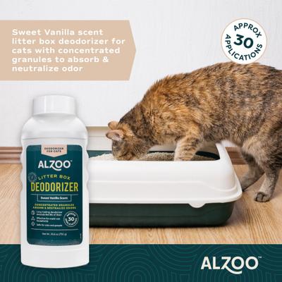 Show full view: ALZOO Deodorizer Scented Cat Litter Deodorizer, Sweet Vanilla, 26.6-fl oz bottle slide 3 of 5