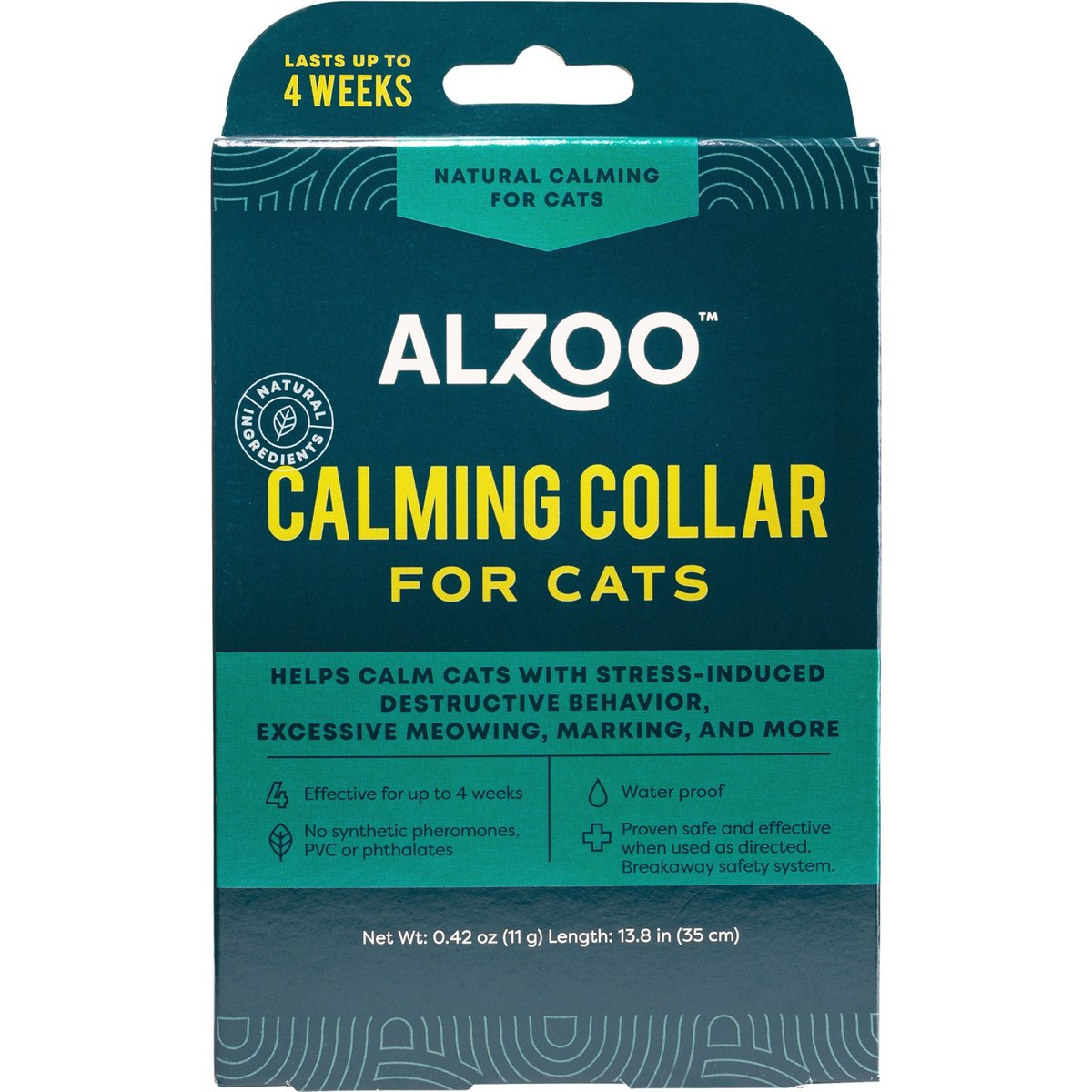 ALZOO Natural Plant Based Calming Cat Collar