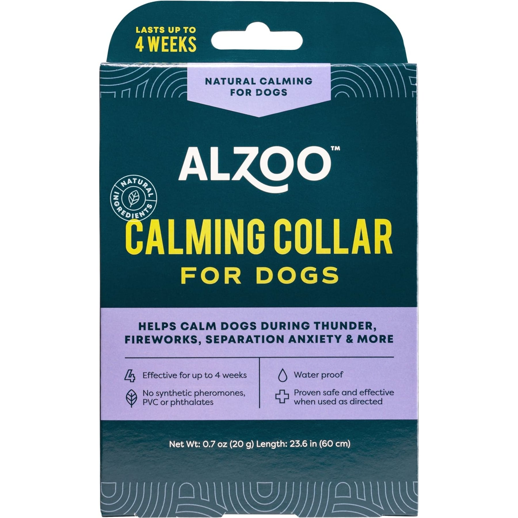 ALZOO Natural Plant Based Calming Dog Collar
