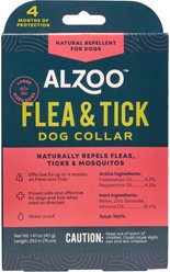 ALZOO Natural Plant Based Flea & Tick Collar for Dogs, Large