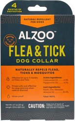 ALZOO Natural Plant Based Flea & Tick Collar for Dogs, Medium