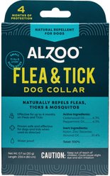 ALZOO Natural Plant Based Flea & Tick Collar for Dogs, Small