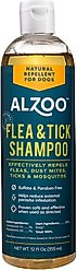 ALZOO Natural Plant Based Flea & Tick Shampoo for Dogs, 12-fl oz bottle