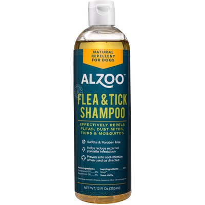 ALZOO ALZOO Natural Plant Based Flea & Tick Shampoo for Dogs, 12-fl oz bottle