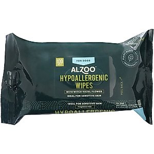 ALZOO Plant Based Hypoallergenic Dog Wipes, 100 count