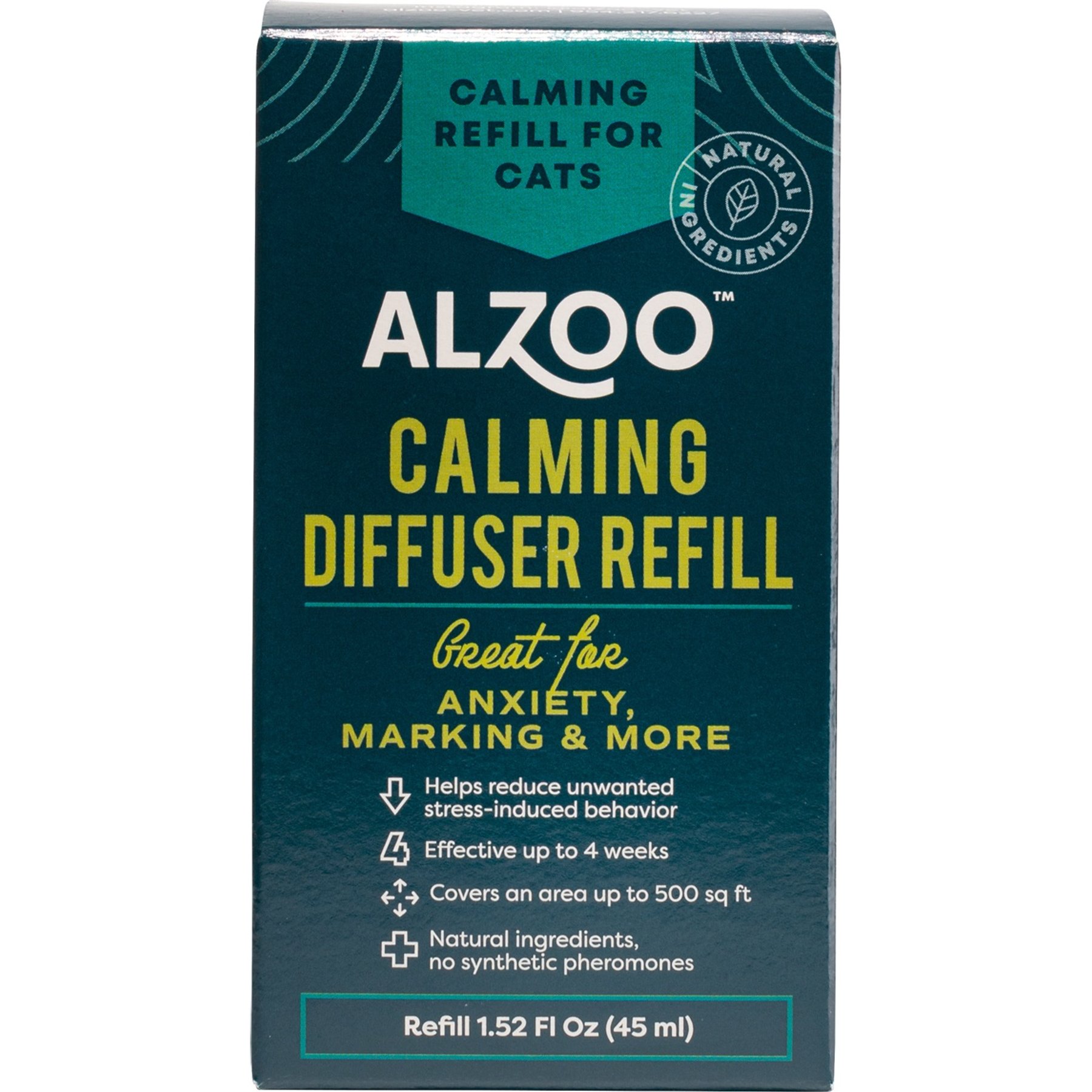 ALZOO Natural Plant Based Refill for Cat Calming Diffuser, 1 count