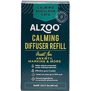 ALZOO Natural Plant Based Refill for Cat Calming Diffuser, 1 count