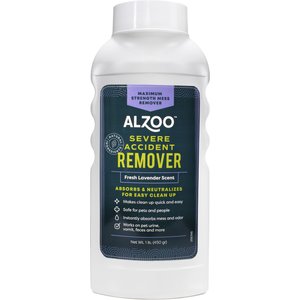 ALZOO Severe Accident Remover & Absorbent Deodorizer Dog & Cat Cleaner & Stain Remover, 1-lb bottle