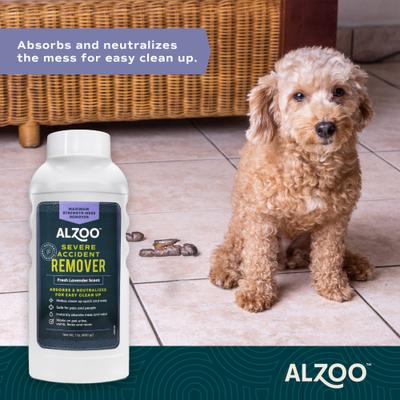 Show full view: ALZOO Severe Accident Remover & Absorbent Deodorizer Dog & Cat Cleaner & Stain Remover, 1-lb bottle slide 3 of 6