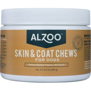 ALZOO Skin & Coat Soft Chews Supplement for Dogs, 90 count