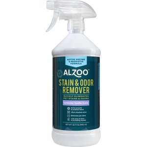 ALZOO Stain & Odor Remover Dog & Cat Deodorizer Spray, Lavender Vanilla, 32-fl oz bottle