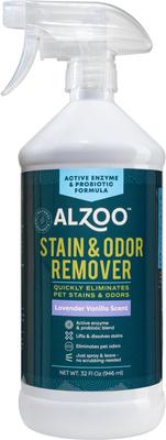Show full view: ALZOO Stain & Odor Remover Dog & Cat Deodorizer Spray, Lavender Vanilla, 32-fl oz bottle slide 1 of 9