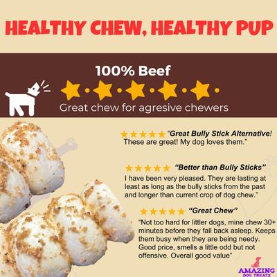 Show full view: Amazing Dog Treats 10-12-in Beef Cheek Roll Bully Dust Flavor Dog Treats, 3 Count slide 8 of 9