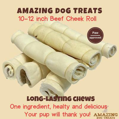 Show full view: Amazing Dog Treats 10-inch Beef Cheek Roll Dog Treats, 4 count slide 3 of 9