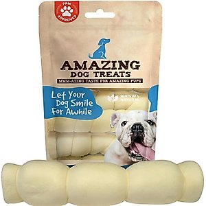 Amazing Dog Treats 10-inch Mega Thick Beef Cheek Roll Dog Treats, 3 count